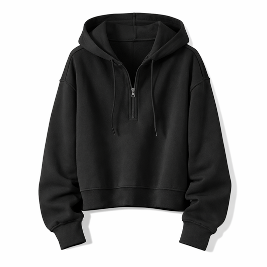 Women’s Cropped Half-Zip Hoodie